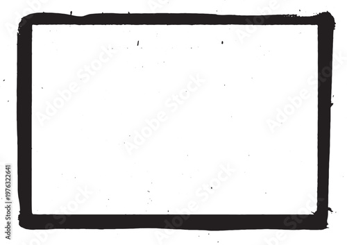 Marco realizado con pinceladas de pintura con efecto fluido