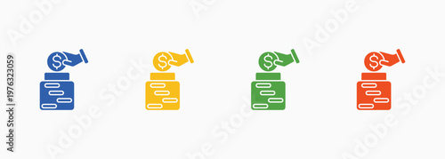 Saving Icon Set Color Multiple Style Collection Element For Design