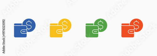 Expenses Icon Set Color Multiple Style Collection Element For Design