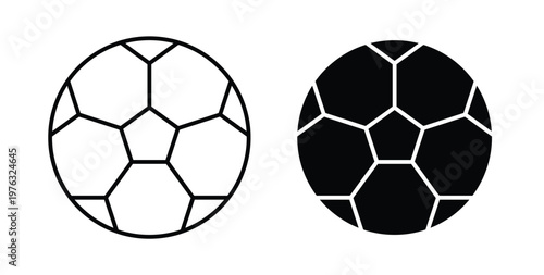 Quadro em tela Football icon vector illustration logo design in clipart and strokes