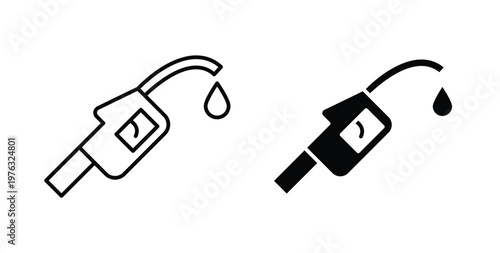 Fuel icon vector illustration logo design in clipart and strokes