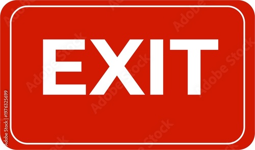 Photos emergency exit sign