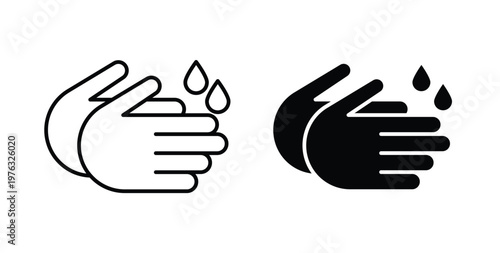 Handwashing icon vector illustration logo design in clipart and strokes