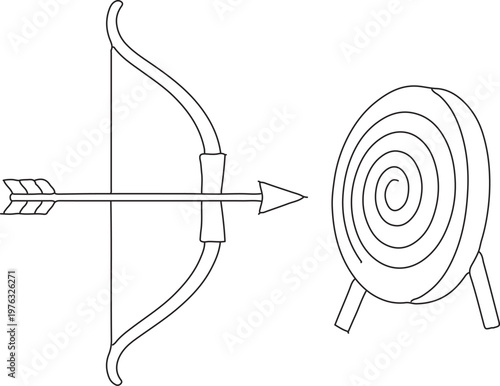 Arrow hitting the center of a target symbolizing accuracy and success