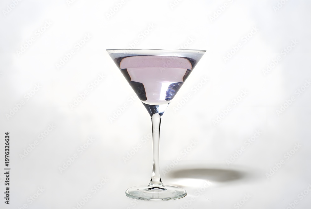 Obraz premium A transparent glass of cold water and a glass of champagne with wine and ice reflections stand isolated on a white background near a party bar