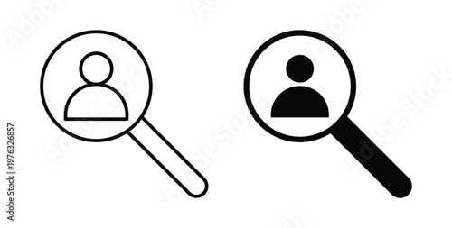 Hiring icon vector illustration logo design in clipart and strokes