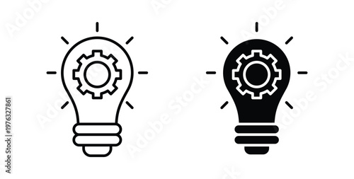 Innovation icon vector illustration logo design in clipart and strokes