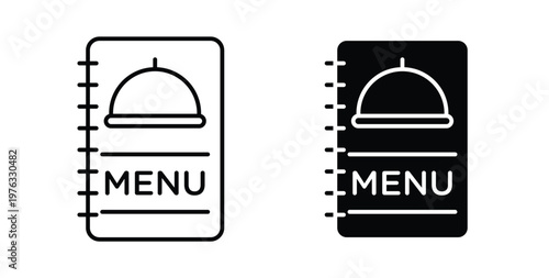 Menu icon vector illustration logo design in clipart and strokes