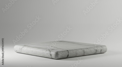 Empty Minimalist Marble Product Display Podium