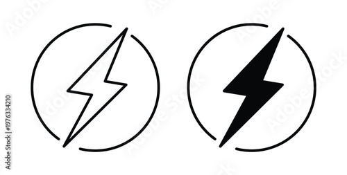 Power icon vector illustration logo design in clipart and strokes