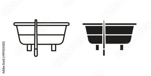 Pool table icon vector illustration logo design in clipart and strokes