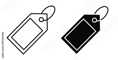 Price tag icon vector illustration logo design in clipart and strokes
