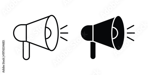 Promotion icon vector illustration logo design in clipart and strokes