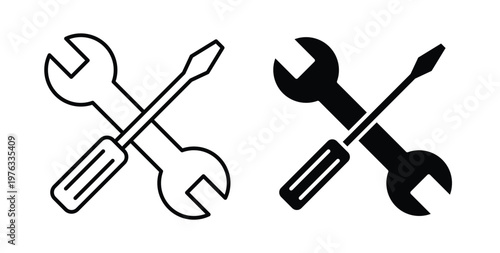Repair icon vector illustration logo design in clipart and strokes