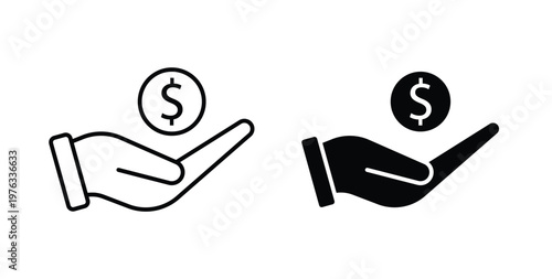 Savings icon vector illustration logo design in clipart and strokes