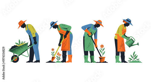 Four seasonal gardeners a year in the life of horticulture and plant care