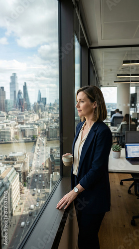 Thoughtful Woman in Office