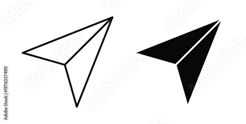 send Message icon vector illustration logo design in clipart and strokes