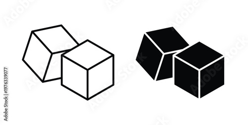 Sugar icon vector illustration logo design in clipart and strokes