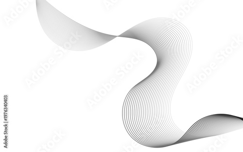 Abstract Black Wave Lines Minimal Background With Flowing Curves and Modern Linear Design.
