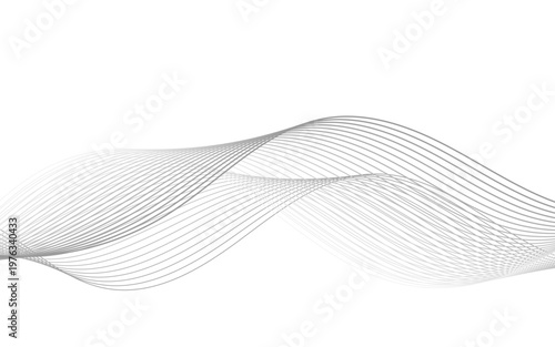 Abstract Black Wave Lines Minimal Background With Flowing Curves and Modern Linear Design.