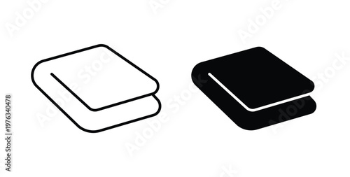 Towel icon vector illustration logo design in clipart and strokes