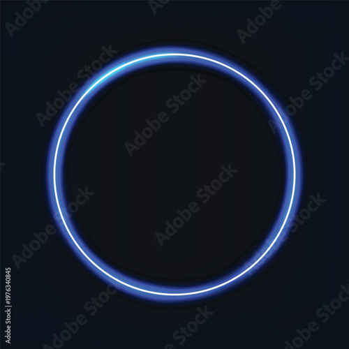 bright neon halo with smooth gradient glowing edges, and soft circular light vector
