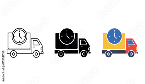 Three colorful cement mixer trucks a black gray and vibrant yellow variation