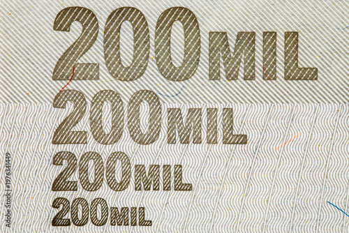 Quadro su tela 200000  Bolivares, Venezuela with image of fragments for design