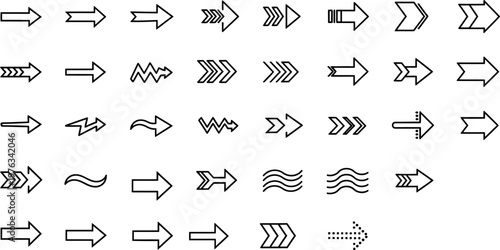 Collection of diverse arrow icons a visual guide to directional symbols