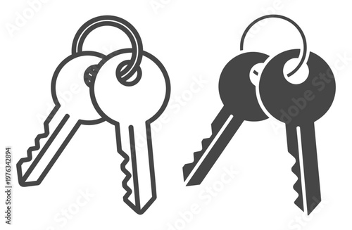 Key Access Security Lock Flat Icon on transparent background