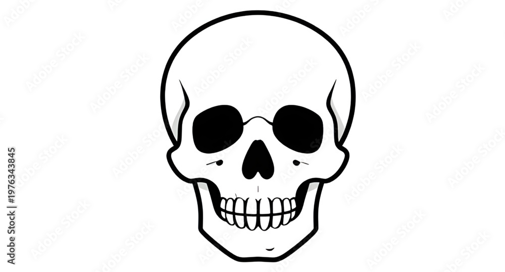 Obraz premium skull, human, bone, skeleton, anatomy, head, cranium, jaw, teeth, dental, medical, biology, science, structure, death, horror, spooky, scary, gothic, dark, halloween, macabre, eerie, symbol, danger, t