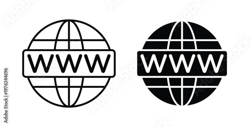 Website icon vector illustration logo design in clipart and strokes