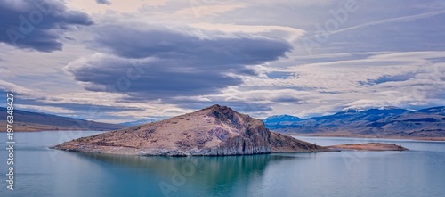 Canvastavla Panoramic photo of Montana lake