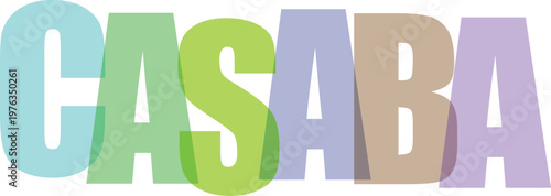 Multicolored CASABA Logo on White Background