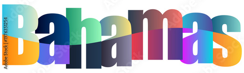 Colorful gradient text logo design featuring the word Bahamas creatively styled Free Download Colorful gradient text logo design featuring the word Bahamas creatively styled - GFXLoad