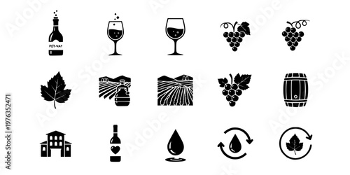 Natural Wine Bottle Pet Nat Silhouette