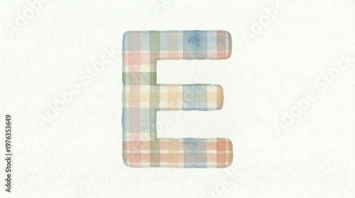 Watercolor illustration of the letter 
