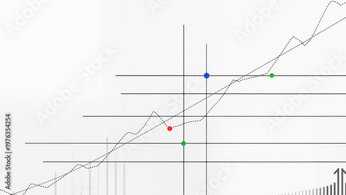 stock market graph, The interface looks very professional, Economic performance is being tracked, The layout is clean and modern, The visual shows financial progress, Moving averages smooth out noise