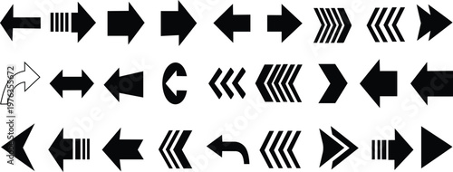 Black and white arrows and brackets in various directions black arrows directional arrows