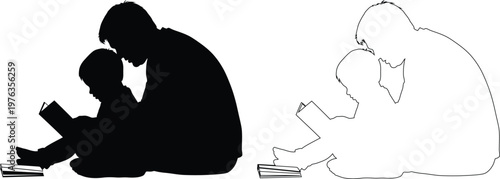 Mother reading book with child sharing a cozy bonding moment