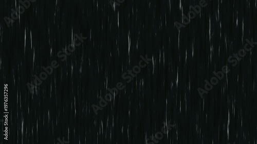 Heavy rain falling against black screen animation.Rain animation against dark background.Animated rain background Raindrops splashing on black screen.Heavy rainfall storm effect.