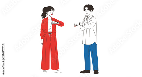 Illustration of people, business professionals, doctor and patient, medical consultation, healthcare