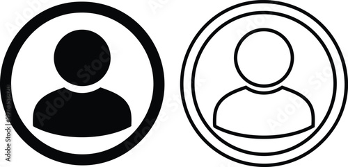 Two silhouetted person one filled, one outlined, in black and white