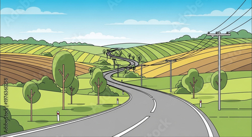 road in the countryside