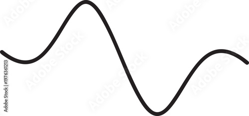 Simple sine wave line representing periodic oscillation with oscillation