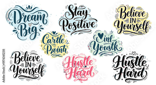 Inspirational quotes typography design elements.