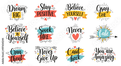 Inspirational quotes and motivational phrases.