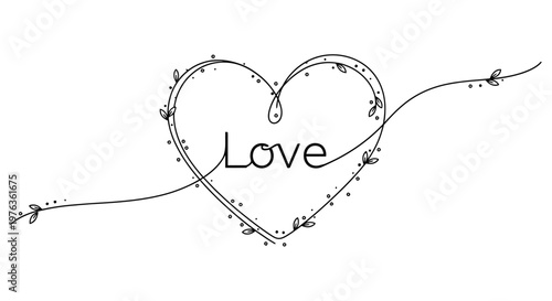 Heart shaped love symbol with arrows.
