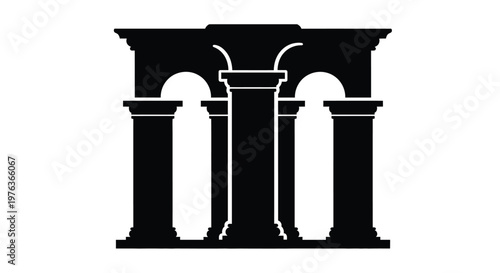 Classical architectural structure with ornate details a striking silhouette